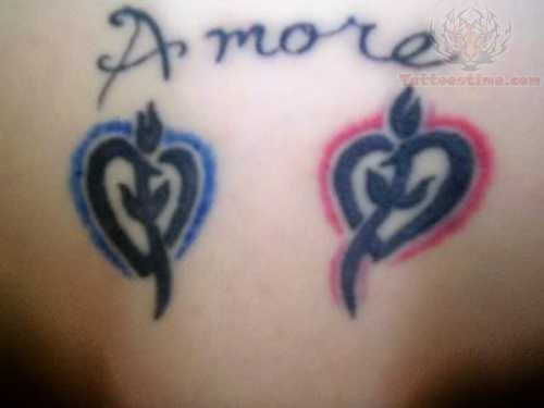Amore Tattoo On Lowerback